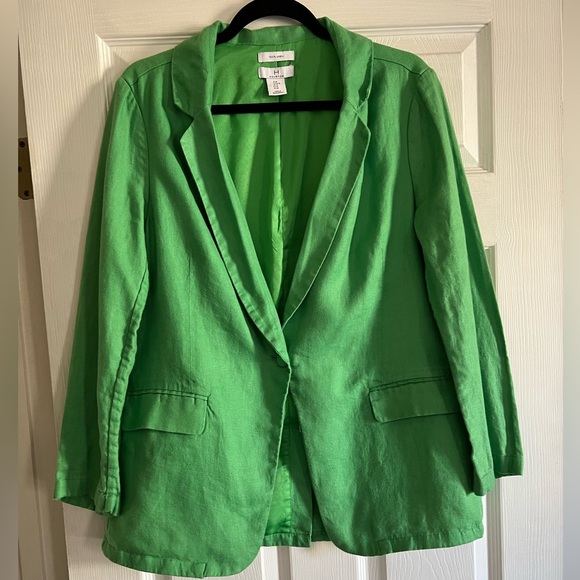 H by Halston Vibrant Green Women's Blazer - Picture 2 of 4